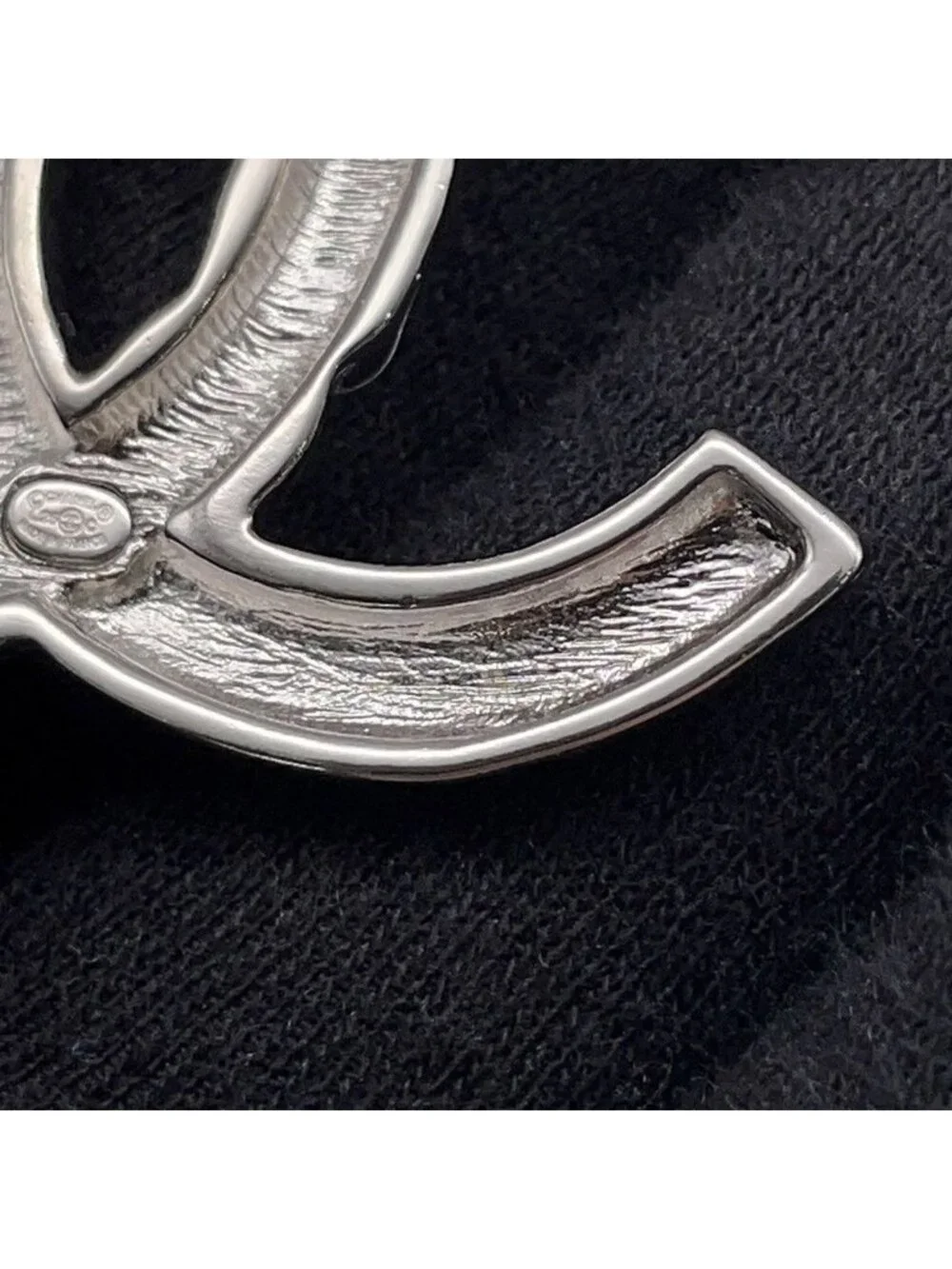 Chanel Brooch CC Logo Twist Metal 25 c